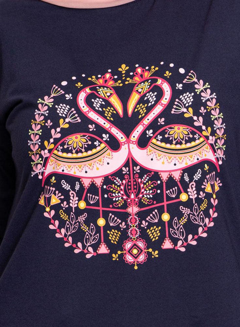 Indigo Printed Long - Sleeve Design 31 - Khotwh